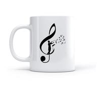 LAYEHDF Mug, Coffee/Tea Cup Treble Clef Musical Notes Conductor Maestro Orchestra （11oz/320ml） Dishwasher Safe