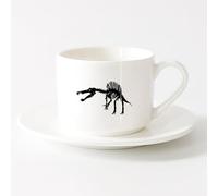 LAYEHDF Novelty Ceramic Cup Mexico Skull Cactus Mexican Latin America （6oz/175ml） Ceramic Coffee Mug for Cappuccino Tea, Milk,，Sets Tea Cup with Saucers (White)