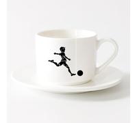 LAYEHDF Tea Cup Team Building Teamwork Work Business Training Coaching Office （6oz/175ml） and Microwave-Safe，Sets Tea Cup with Saucers (White)