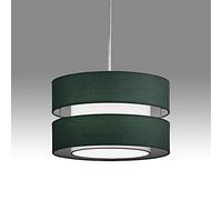Layer Fabric Ceiling Light Shade Pendant Forrest Green