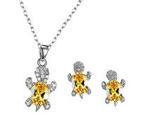 layer Long 3D Pendant Necklace Set Turtle Earrings Series Jewelry Sets Jewelry Suitcase for Men (B, One Size)