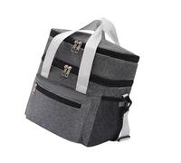 Layer Lunch Bag with Insulated Interior and Shoulder Strap, Oxford Cloth Meal Tote for Work and Picnic Days Double Layer Lunch Bag Insulated Tote Compartment Box Thermal Cooler Leak for Women Men Deck