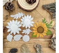 Layer Sunflower Leaves Branches Metal Die Cuts,Spring Flower Leaf Cutting Dies Cut Stencils DIY Scrapbooking Decorative Embossing Paper Scrapbooking Card Making