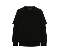 Layered Black Sweatshirt Short Over Long Sleeve - male - Neil Barrett - Sweatshirts - Black - S - Sweatshirts & Hoodies S
