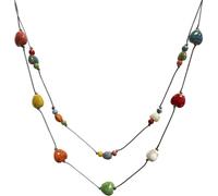 Layered Boho Beaded Necklaces for Women Cute Love Heart Colorful Stars Beads Long Necklace Fashion 2025 Trendy Beach Hippie Jewelry for Women Dressy Summer Holiday Vintage Native American Accessory