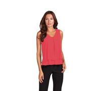 Layered Chiffon Top, female, Frank Lyman, Blouses, Red, L, Blouses & Shirts L