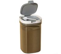 Layered Coffee Canister Airtight Milk Powder Container with Built-in Scoop Lightproof Sealed Storage Jar for Baby Formula and Kitchen Dry Goods Grayish White(1800ml)