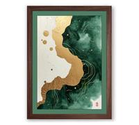 Layered Earth Forms Boho Framed Wall Art Print A1 (84.1×59.4cm) Walnut, Wall Decor for Living Room, Bedroom, Office & Home, Ready to Hang, Art Gift