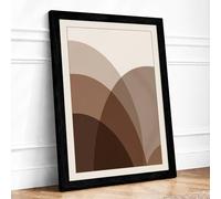 Layered Earth Forms Minimalist Framed Wall Art Print A1 (84.1×59.4cm) Black, Wall Decor for Living Room, Bedroom, Office & Home, Ready to Hang, Art Gift