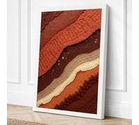 Layered Earth Strands Rustic Canvas Wall Art Print 18x12 Inch (46 x 30 cm)