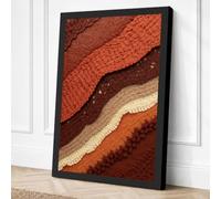 Layered Earth Strands Rustic Canvas Wall Art Print 18x12 Inch (46 x 30 cm)