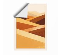 Layered Earth Tones Minimalist Unframed Wall Art Print A4 (29.7×21cm), Wall Decor for Living Room, Bedroom, Office & Home, Art Gift