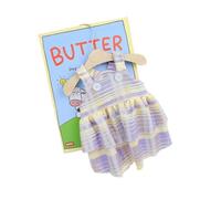Layered Fancy Dress For Dogs Summer Vest One Piece Puppy Spring Clothes Chihuahua Light Purple Plaid Long Pet Skirt Cat Clothing(Purple,XL)