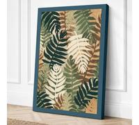 Layered Fern Study Botanical Canvas Wall Art Print 18x12 Inch (46 x 30 cm)