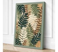 Layered Fern Study Botanical Canvas Wall Art Print 18x12 Inch (46 x 30 cm)