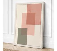 Layered Geometries Minimalist Canvas Wall Art Print 24x16 Inch (61 x 41 cm)