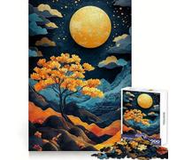 Layered Gold Nature Art Jigsaw Puzzles for Adults1000 Piece Logic Skill Precise Connection Family Bond Home Decor (38x52cm)