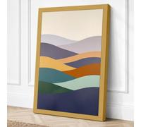 Layered Landscape Minimalist Canvas Wall Art Print 30x20 Inch