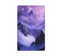 Layered Mountain Ranges in Purple Hue Single Toggle Blank Wall Plate Light Switch Cover Decorative 1 Gang for Kitchen Room Bathroom Size 11.4x7cm