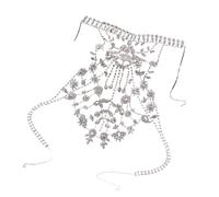 Layered Neck Chain Luxurious Necklace Modern Rhinestones Collar Jewelry Elegant Crystal Shoulder Chain Body Evening Party Accessory