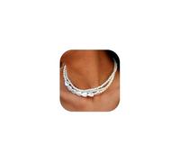 Layered Pearl Necklace for Women Baroque Pearl Statement Choker Necklace Irregular White Pearl Charm Necklaces Wedding Bridal Party Neck Jewelry Gifts, Layered, Crystal Faux Pearl, Crystal