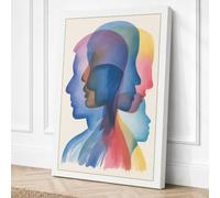 Layered Perspectives Modern Canvas Wall Art Print 18x12 Inch (46 x 30 cm)