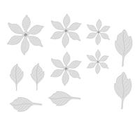 Layered Poinsettias Sweet Dixie Cutting Die, Silver