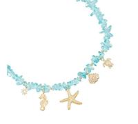 Layered Sea Star Necklace with Crystal & Pearls, Lightweight Adjustable Chain for Everyday or Evening Wear Sea Inspired Collarbone Chain