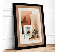 Layered Spaces Minimalist Framed Wall Art Print A1 (84.1×59.4cm) Black, Wall Decor for Living Room, Bedroom, Office & Home, Ready to Hang, Art Gift