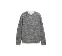 Layered Structured Knit Crew Neck Top Tom Tailor Denim Gris M