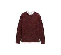 Layered Structured Knit Crew Neck Top Tom Tailor Denim Noir S