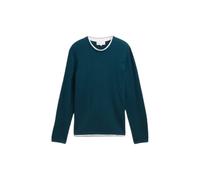 Layered Structured Knit Crew Neck Top Tom Tailor Denim Vert S