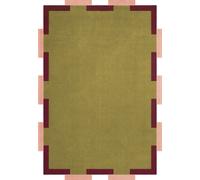 Layered - Teklan Fregio Wool Rug 200x300 cm, Olive / Blush - Olive