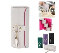 Layered Travel Jewelry Case-Elegant Storage, Always Ready to Shine, Compact 3-Tier Organizer for Women, Multifunctional Jewelry Storage for Earrings, Necklaces, Rings, Bracelets (Gray)