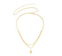 Layered Water Drop Waist Chain Body Jewelry Adjustable Double Strand Copper Accessories Casual Event Elegant Layered Belly Chain, フリーサイズ, No Gemstone