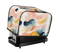 Layered Watercolor Toaster Cover 2 Slice, Waterproof Bread Machine Covers with Pockets Universal Size Kitchen Small Appliance Cover with Handle, Dust and Fingerprint Protection