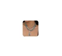 Layered Western Necklaces for Women Vintage Turquoise Beaded Western Jewelry for Women Ox-head Cactus Cowboy Hat Chain Necklaces Westerns Necklace Jewelry Country Concert Cowgirl Dresses Accessories