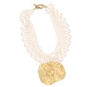 Layering Bold Simulated Pearls Statement Necklace for Women Elegant for Parties and Gatherings Lightweight Comfortable Wear Versatile White Faux Pearls Multistrand Necklace for Any Outfit From Casual