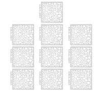 Layering Stencils 10Pcs 14x12.8cm Reusable PET Hollow Painting Templates - Safe Non Sharp Edges, Versatile Craft and DIY Use