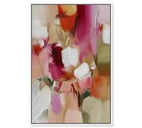 Layers of Meaning II Canvas Print Pink Wall Decor by Art Remedy, White Frame, 20 x 30