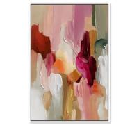 Layers of Meaning IV Canvas Print Pink Wall Decor by Art Remedy, White Frame, 10 x 15