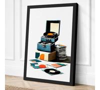 Layers of Memory Vintage Canvas Wall Art Print 24x16 Inch