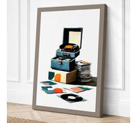 Layers of Memory Vintage Canvas Wall Art Print 36x24 Inch (91 x 61 cm)