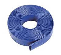 Layflat Discharge Hose Pipe 38mm Diameter - Blue PVC Textile Reinforced Pumping Irrigation (40 Metres)