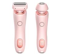 Layhou 2 in 1 Women's Shaver, Women's Intimate Area, Dry and Wet Use, IPX7 Waterproof, Women's Shaver for Face, Arms, Armpits, Intimate Parts, Legs (Rose)