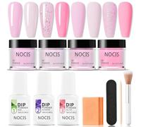 Layhou 4 Colors Dip Nail Kit - Dip Powder Starter Set For Home Salon Nail Art, Glossy or Frosted Finish With Base Top Coat Activator As Gifts For Women (Set 3)
