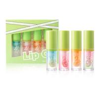 Layhou 4PCS Moisturizing Lip Glaze Mirror Finish Lip Gloss Non-sticky Lip Oil Hydrating Lip Balm