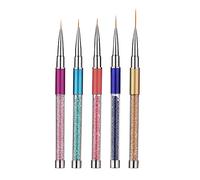 Layhou Nail Art Pen Brushes Nail Gel Polish Painting Drawing Line Stripe Flower Design 5Pcs 7/9/11/15/20mm DIY Drawing Painting Brush Pen Set