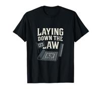 Laying Down the Law Contractor Blueprint Design T-Shirt