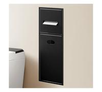 LaYiQimn Shower Niche, Stainless Steel Shower Niche with Built-in Trash Can & Shelves - Space-Saving Wall-Mounted Bathroom Organizer, No Tile Required, Ideal for Modern Showers & Baths
